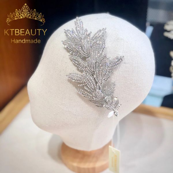 Joyería para el cabello de boda, pinzas para el cabello para mujer, Tiara de diamantes de imitación, Color plateado, Tiara Flexible, corona nupcial real para vestido de boda