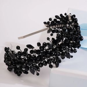 Bruiloft haar sieraden handgemaakte band bruid luxe roodblauw s tiaras en kronen bruids hoofdband kostuum accessoires voor vrouwen 230508