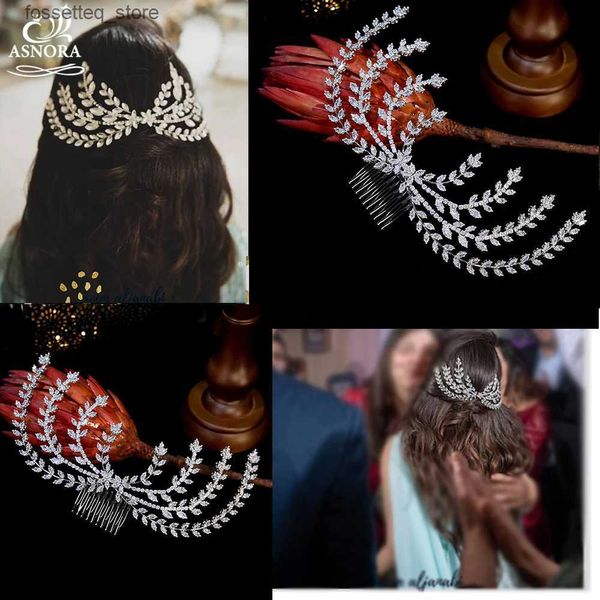 Bijoux de cheveux de mariage Accessoires de cheveux de mariage en cristal de haute qualité cz coiffeur de mariée anora couronne de beauté coiffeur outils de coiffure bijoux a01027 l46