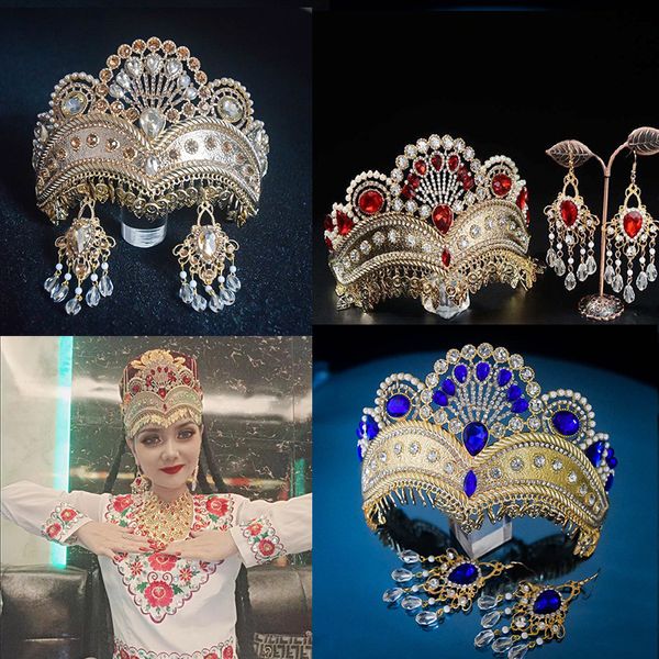 Bijoux de cheveux de mariage indien Wuerhe Thai Style femmes couronne chapeaux Sari tête accessoire pour soirée dansante 230809