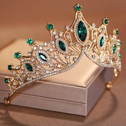 Bruiloft Haar Sieraden Itacazzo Bruids Hoofddeksels Groene Kleur Dames Exquisite Party Crown Luxe Verjaardag Tiara 230807