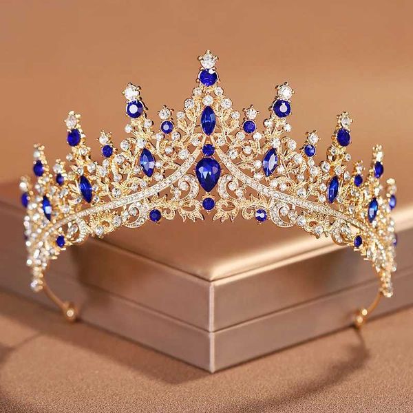 Bijoux de cheveux de mariage Itacazzo Headwear Crowar Classic Classic Royal Blue - Colourtiras adapté aux fêtes de mariage et d'anniversaire pour femmes