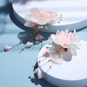Bijoux de cheveux de mariage itacazzo bijoux plein de style doux rose romantique mignon dames florales artificielles perle amovible tassel bohemia épingle à cheveux