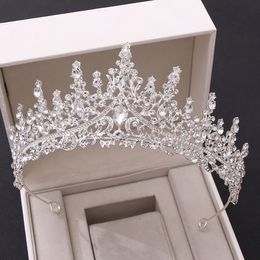 Bruiloft haar sieraden kmvexo barokke vintage luxe koninklijke koningin koning kristal bruiloft kroon bruids tiara kronen diadeem bruid feest avond haar sieraden 230323