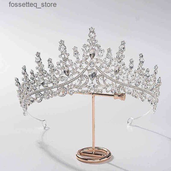 Joyas para el cabello de boda Kmvexo Rose Gold Bride Crowns Princess Tossress Diadema de birty Vintage Fiesta de novia Tiaras Regalo 1126954436467958 L240402