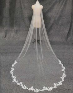 Bijoux de cheveux Bijoux en dentelle 3 m de long 1 m de long 1 m de large voile de mariage avec peigne une couche blanc ivoire en tulle doux voile accessoires de mariage