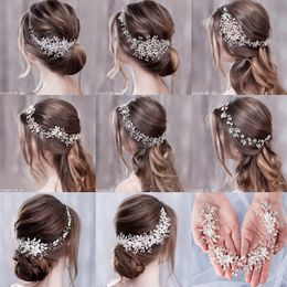 Joyas para el cabello de boda Luxurious Flower Tiaras Tiaras Accesorios para el cabello de la boda para mujeres Joyas para el cabello Bridal Headpecia Fiest Band 230217
