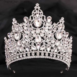 Wedding Hair Jewelry Luxury Big Forest Miss Universe Crystal Royal Queen Witch Crowns Rhinestone Bridal Tiara Pageant Diadem Wedding Hair Accessories Q231223