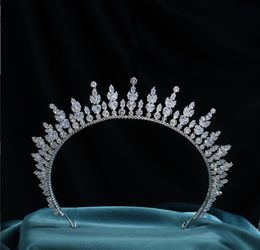 Bruiloft Haar Sieraden Luxe Bruids Accessoires Kronen En Tiara AAA Zirconia Bruiden Diadeem Hoofdband Party Hoofdtooi 230809