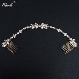 Bijoux de cheveux de mariage Miallo classique mariage cheveux longs peignes cristal autrichien pliable mariée cheveux bijoux accessoires femmes épingles à cheveux postiches 230907