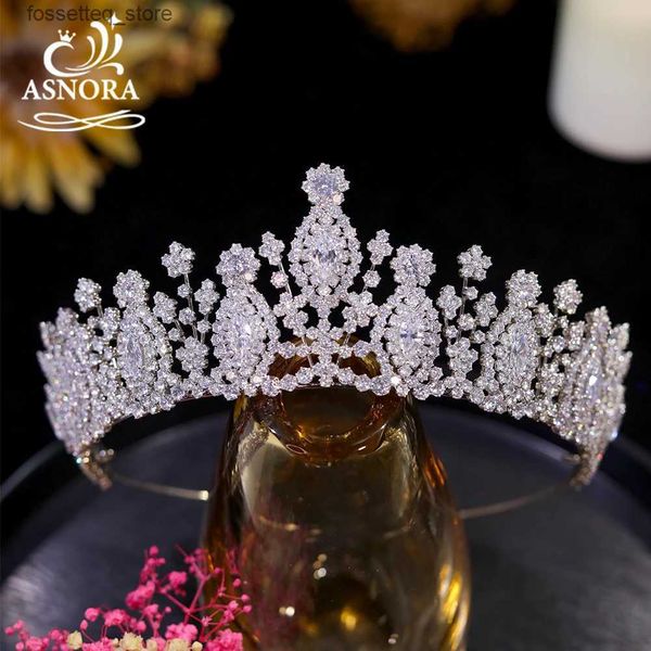 Joyería para el cabello de boda Nuevo tiara barroque Geométrico Cristal Tocado de la corona de novia Accesorios para el cabello de la boda de lujo Diadem de belleza Joyería L46