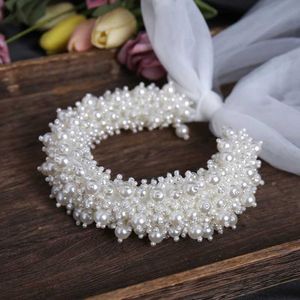 Bijoux de cheveux de mariage la plus récente mariée Perle Hairband Luxury Headress Headwear Weat Mandmade Band Band ACCESSOIRES ACCESSOIRES