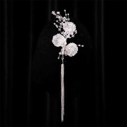 Bijoux de cheveux de mariage Pearl Rignestone Fleur Bridal Headwear Suit Crystal Wedding Hair Clire Brides Accessoires Accessoires Handmade Pré