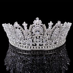 Wedding Hair Jewelry Princess Crown HADIYANA Classic Design Elegant Bridal Tiaras And Crown Zircon BC5069 Corona Princesa 230112