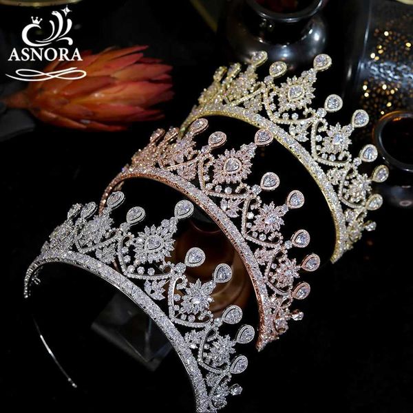 Bijoux de cheveux de mariage Queens couronne bijoux nuptiale zircon couronne coiffure baroque beaut-beauté concours de bijoux dubaï bijoux de bijoux accessoires de cheveux de mariage l46