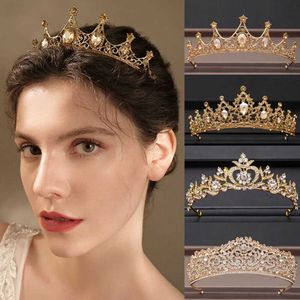 Bijoux de cheveux de mariage Rigiane couronne de mariée Tiara princesse de mariée Crystal Crystal Rinestone Prom Hair Band Bijoux Bandeau Bridal Headswear