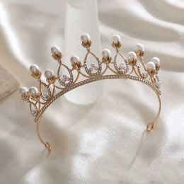 Bijoux de cheveux de mariage couronne de princesse romantique pour les filles armoiselles faites à la main