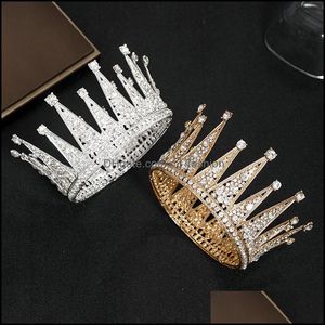 Bruiloft haar sieraden koninklijke diamant kroon dames hars zirkoon zeemeermin hoofdtooi bruids accessoires drop levering 2021 mjfashion dhndr