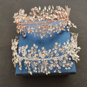 Bijoux de cheveux de mariage slnuptiale fait à la main 3 couleurs cristal s diadème de mariée bandeau couronne accessoires demoiselle d'honneur 230112