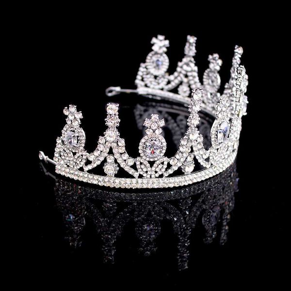 Bijoux de cheveux de mariage Tiaras Couronnes Hair de mariage bijoux Crystal Crystal Fashion Fashion Girls Soirée Prom Party Robes Accessoires Célanges L240402