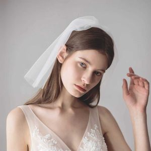 Bijoux de cheveux de mariage V612 Classical blanc bref mariage Veille nuptiale