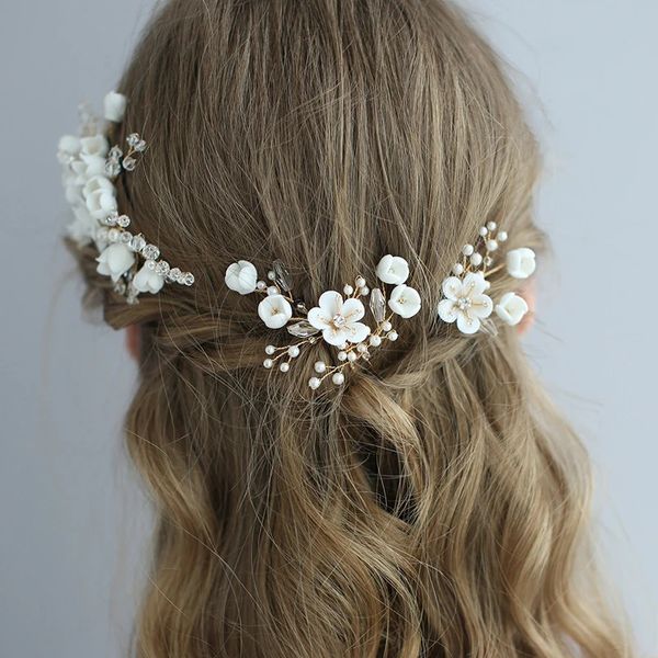 Bijoux de cheveux de mariage Accessoires de cheveux de mariage Bijoux de coiffure en cristal Fleur Peigne à cheveux Coiffure Épingles à cheveux Ornements de cheveux de mariée Diadèmes féminins 231121