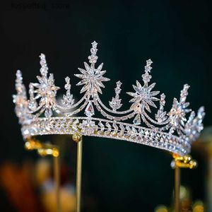 Bijoux de cheveux de mariage bijoux de mariage Baroque Luxury cristal couronne reine fleurs de mariée