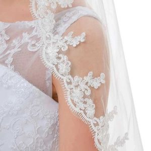 Bijoux de cheveux de mariage blanc ivoire veaux de mariage en dentelle voile nuptiale bordure avec peigne accessoires de mariage veu de noiva mariée