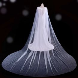 Joyas para el cabello de boda Capa para mujer VG18 Long Wedding Cloak Cape Cape Veil Chaqueta para mujeres Bolero Bolero Bridal Soft Tul Shawl Accesorios de boda