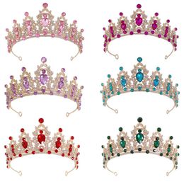 Diadème de cheveux de mariage couronne de mariée en cristal couleur argent diadème voile diadèmes accessoires de cheveux de mariage couvre-chef bijoux de tête