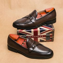 Mariage High Italian Party Robe Casual Men Quality Loafer Male Designer Chaussures plates Zapatos Hombre Plus taille 240102 954