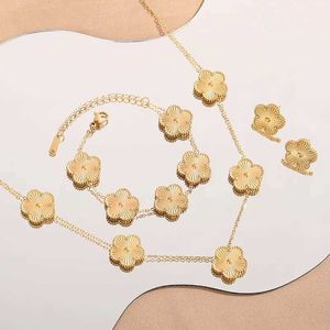 Ensemble de bijoux de mariage 3 pc plante de fleur de prune métal