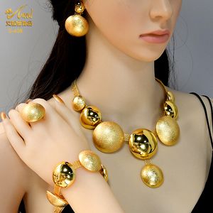 Ensembles de bijoux de mariage ANIID Ensemble de bijoux de collier de mode africaine pour les femmes Ensembles de bijoux tour de cou plaqué or indien Marocain Dubai Cadeau de mariage de mariée 230328