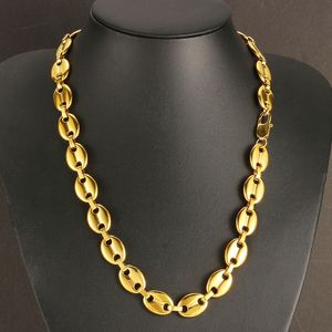 Conjuntos de joyería de boda, collar de cadena de grano de café, pulsera para hombres y mujeres, acero inoxidable chapado en oro, accesorios casuales clásicos 230804