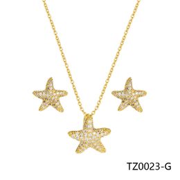Ensembles de bijoux de mariage cristal étoile collier pendentif boucles d'oreilles bijoux pour femmes cadeau mode Nice TZ0023 230808