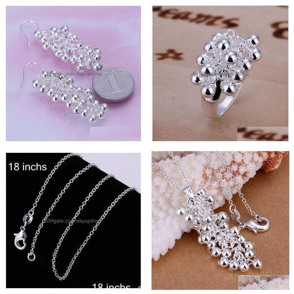 Ensembles de bijoux de mariage Ensembles de bijoux en argent sterling 925 de haute qualité Dfmss303 Brand New Factory Vente directe Collier Bracelet Earr Dhmrv