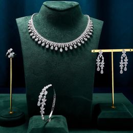 Ensembles de bijoux de mariage INJEWELIFE collier pour femmes coeur cubique zircone ensemble de bijoux Dubaï saoudien fête accessoire de fiançailles 231012