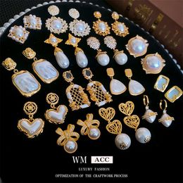 Bruiloft Sieraden Sets Love parel hangers van gold plating senior gevoel niche fashion oorbellen web celebrity groothandel 230627