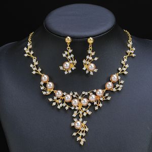 Ensembles de bijoux de mariage ensemble de collier de perles femmes alliage de mariée pour femmes accessoires 230909