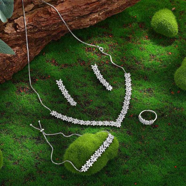 Ensembles de bijoux de mariage Top 4 ensemble de bijoux de mariée de mariage pour 2023 en forme de goutte d'eau accessoires de mariage pour femmes ensemble collier et boucles d'oreilles Q240316