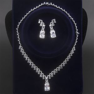 Ensembles de bijoux de mariage femmes colliers boucles d'oreilles pendentifs accessoires colliers boucles d'oreilles luxe mariée