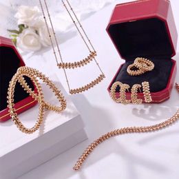 Ensembles de bijoux de mariage Zlxgirl Simple CZ zircon collier oreille bracelet bague ensemble de bijoux en cuivre avec un cône des deux côtés 230804