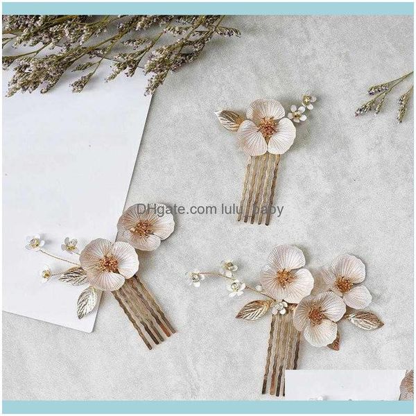 Bijoux de mariageaccessoires de mariage fleur épingles à cheveux strass pièces de tête en cristal pour demoiselles d'honneur femmes mariées épingles à cheveux Clips bijoux de mariée