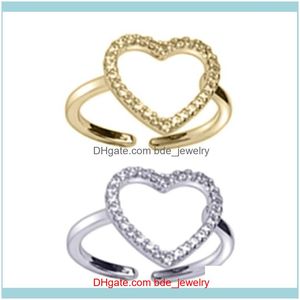 Bijoux de mariagebagues de mariage rétro amour coeur creux anneau ouvert femme Ins tendance doux élégant fait à la main Hip-Hop mode livraison directe 2021 EC