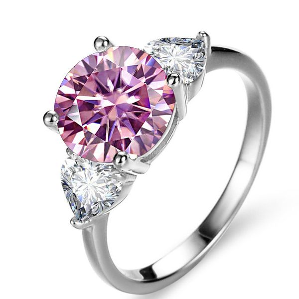 Mariage lnngy exquis 75 mm 15ct certifié 10k pure or trois rognes de fiançailles en pierre pour femmes bijoux diamant de laboratoire 230915