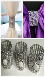 Serviette de mariage perles de cristal strass décorations de mariage housses de chaise de mariage ceintures pas cher en Stock 20154355340