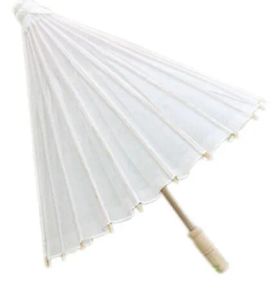 Mariage Parasols White Paper Umbrella Chinois Mini Craft Umbrella 5 Diamètre: 20,30,40,60,84 cm Mariage Favor Decoration Simple