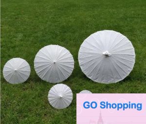 parasols de mariage Parapluies en papier blanc Mini parapluie artisanal chinois 4 Diamètre: 20,30,40,60cm parapluies de mariage pour la vente en gros