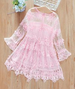 Wedding Party Jurken For Kids Summer Lace Evening Baby Outfits Tule Princess Dress Children Girl Frocks Costume74422444