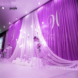 Fête de mariage scène fond goutte célébration fond Satin rideau drapé pilier plafond toile de fond mariage décoration voile WT2189